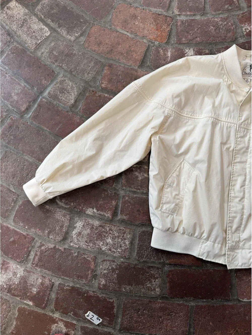 Chukkers By Midwest VTG White Windbreaker Size XL like members only style